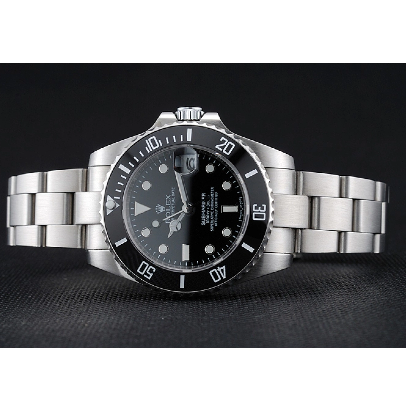 Aaa replica watch 1454153 Bracelet Rolex Submariner Dial Steel Date Black Stainless 0818